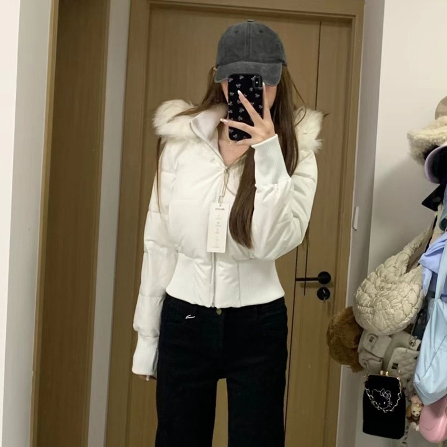 棉服女2025冬季新款小海鸥收腰显瘦棉衣韩系小个子短款棉袄外套厚,淘宝优惠券,粉丝福利购,淘宝优惠卷