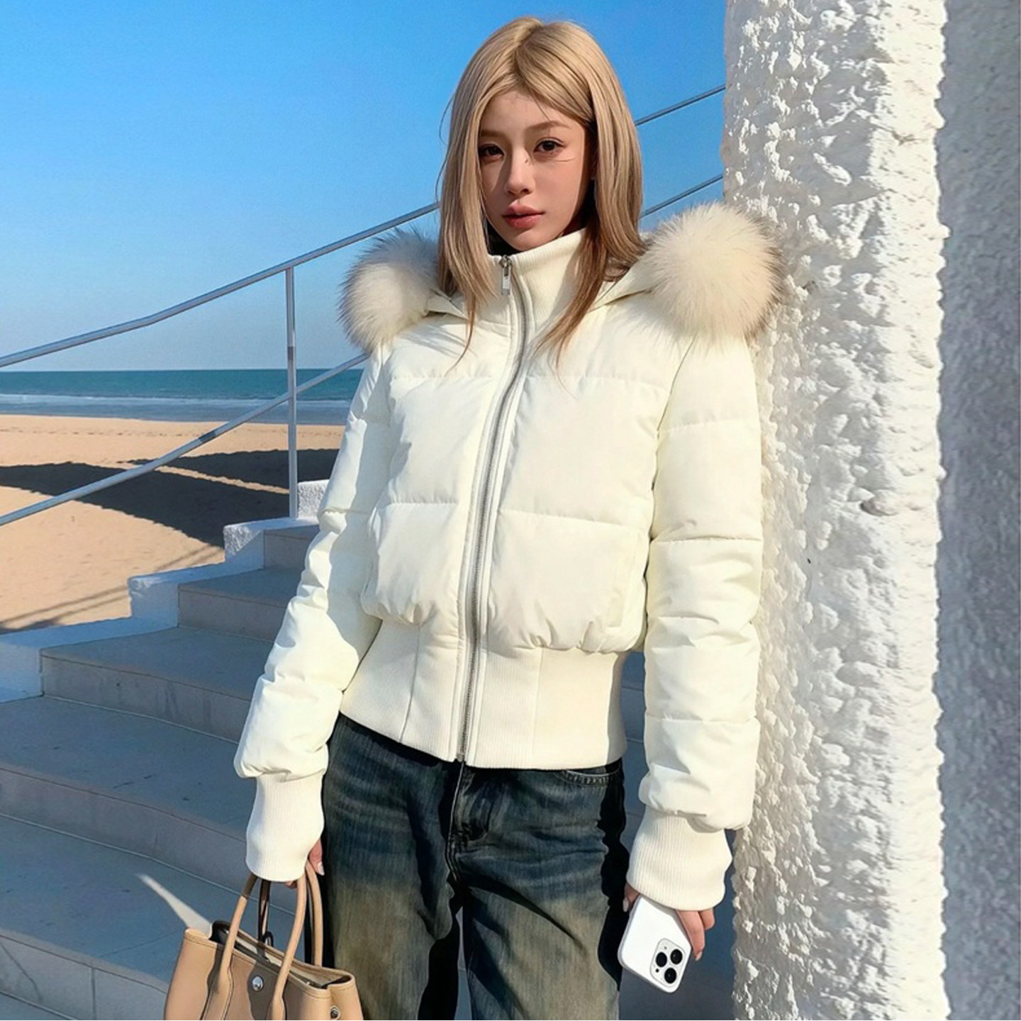 棉服女2025冬季新款小海鸥收腰显瘦棉衣韩系小个子短款棉袄外套厚,淘宝优惠券,粉丝福利购,淘宝优惠卷