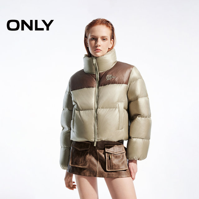 ONLY Warm Loose Stand Collar Short Down Jacket Stand Collar