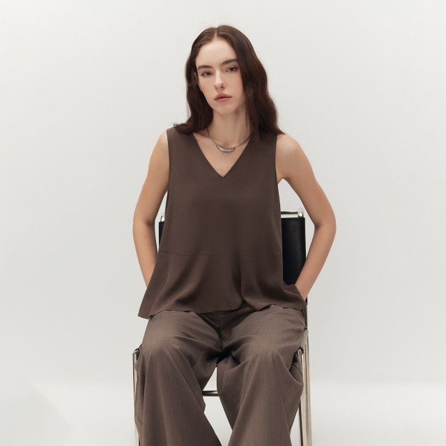 ສະເພາະເສື້ອຍືດຄໍເສື້ອ Lyocell V-neck lace top