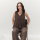 ສະເພາະເສື້ອຍືດຄໍເສື້ອ Lyocell V-neck lace top