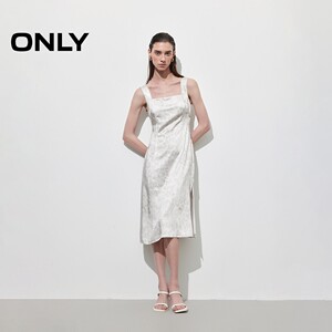 ONLY夏季修身长袖薄开衫吊带裙子收腰中长裙套装连衣裙女