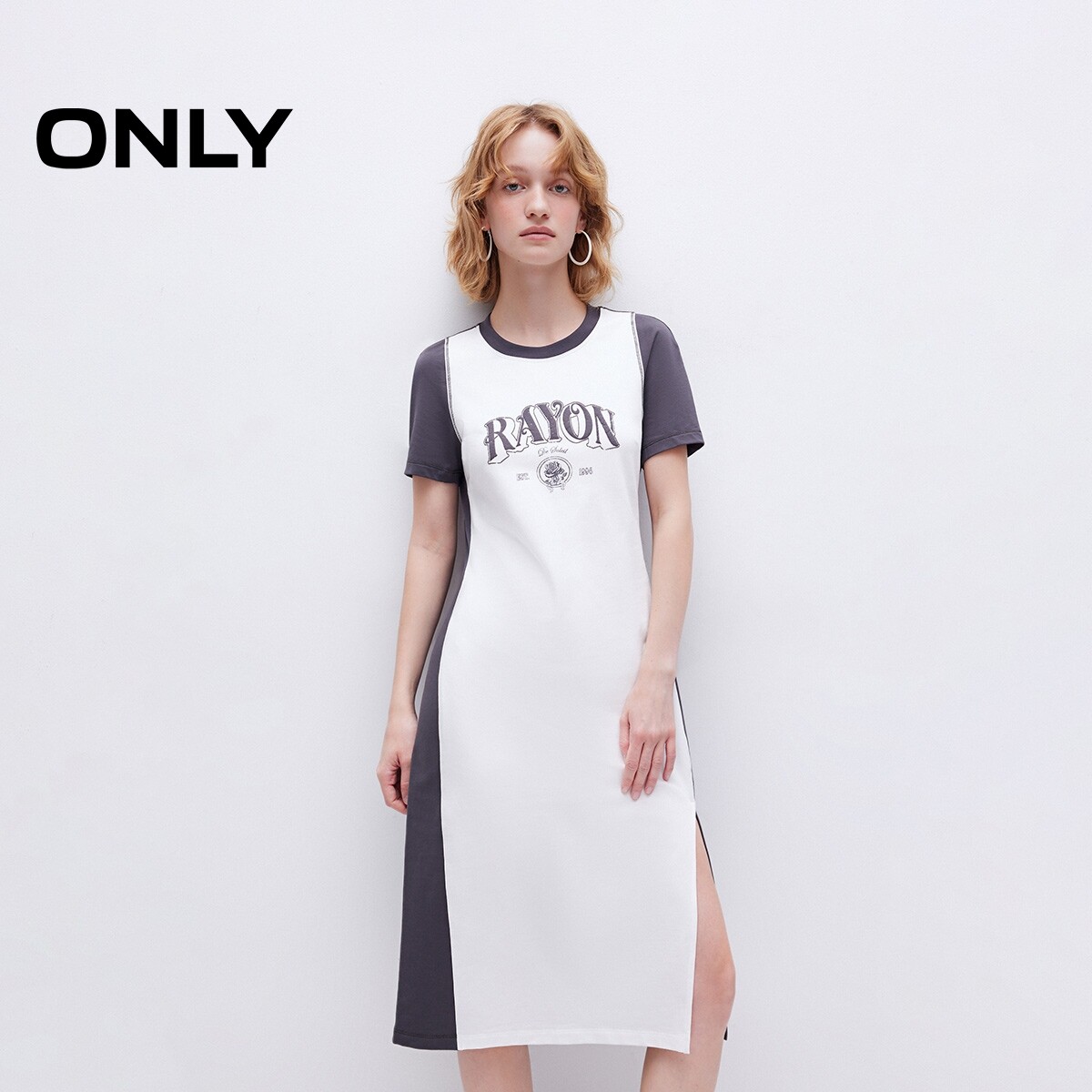 【热销款】ONLY夏季休闲轻薄舒适莱赛尔显瘦V领裙子T恤连衣裙女 图4