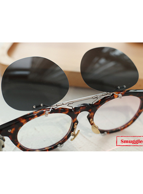 翻盖日式复古近视偏光墨镜夹片