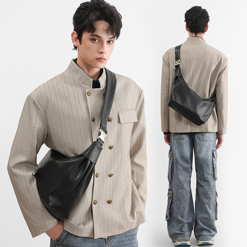 NESBIT小众设计感软皮男包简约百搭单肩斜挎包2025新款通勤饺子包,淘宝优惠券,粉丝福利购,淘宝优惠卷