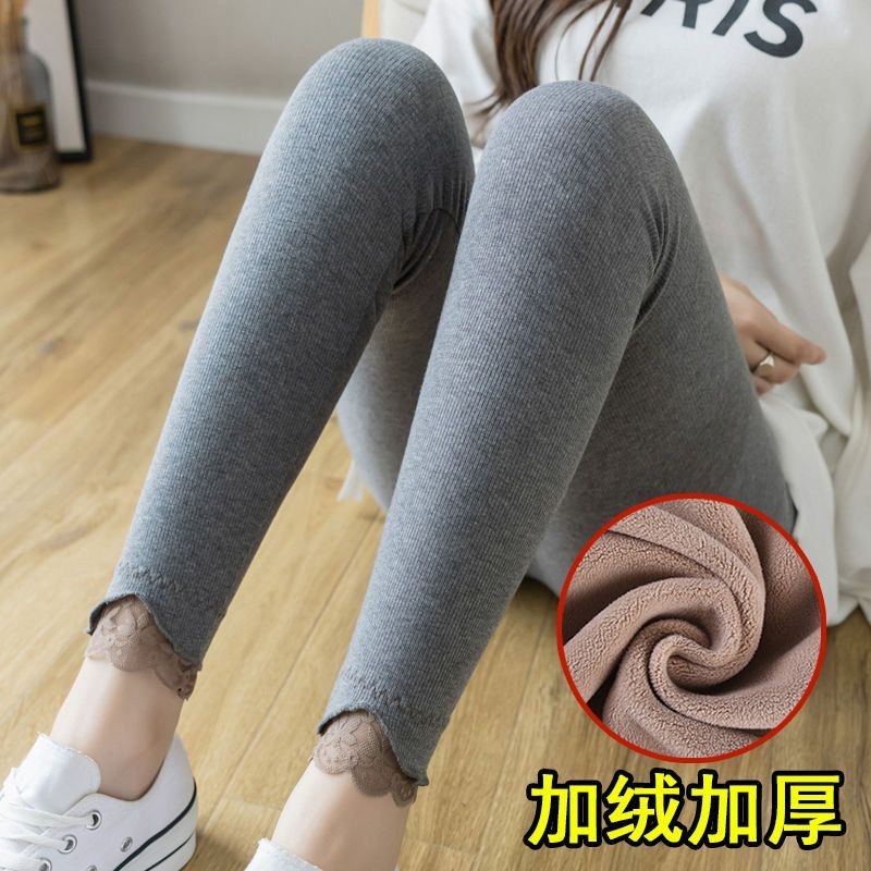 秋冬季新品加大码羊羔绒打底裤高腰外穿螺纹棉百搭保暖显瘦棉裤,淘宝优惠券,粉丝福利购,淘宝优惠卷