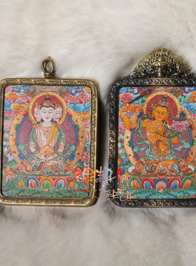 热贡随身纯手绘微唐大日文殊