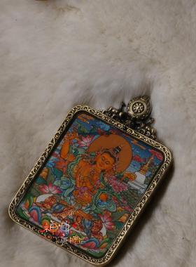 热贡随身纯手绘微唐矿料