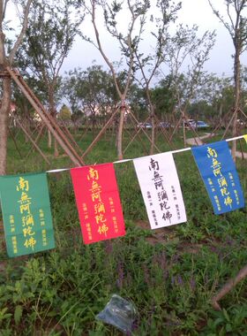 南无阿弥陀佛五种颜色一条经幡