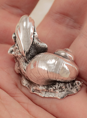 奥格瑞玛异形蜗牛青铜925银摆件