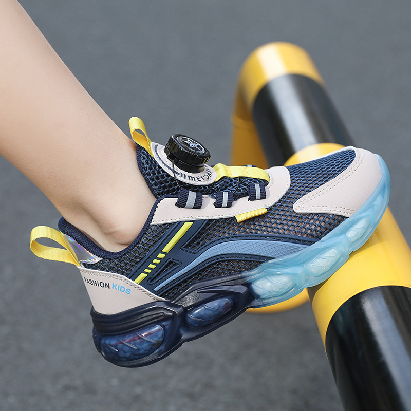 CEO ABC男童鞋2025夏季新单网透气儿童运动鞋旋转扣儿童镂空网鞋 - 图0