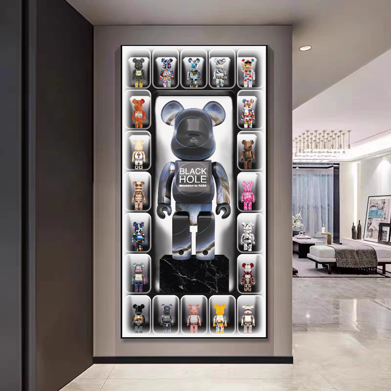 玄关画【光影潮牌熊 宇航员】现代客厅画 沙发背景墙卧室自粘贴画,淘宝优惠券,粉丝福利购,淘宝优惠卷