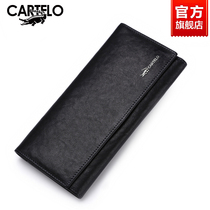 Crocodile mens wallet genuine leather long style zipper money clip student Jane about cow leather ultra thin youth trend leather clip