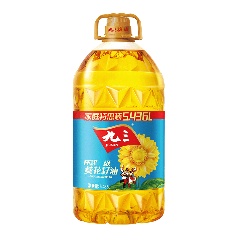 九三物理压榨一级葵花籽油5.436L - 图0