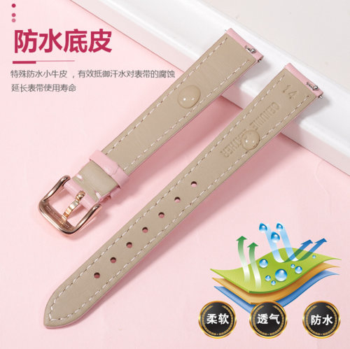 卡西欧原装真皮手表带LTP-1391/1094/1095/LTH-1060女粉色皮表链 - 图1
