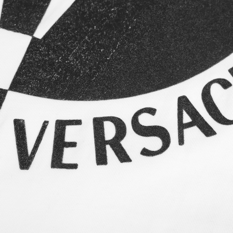 Versace/范思哲V系列印花图男士短袖时尚夏季百搭T恤棉网球穿搭-图2