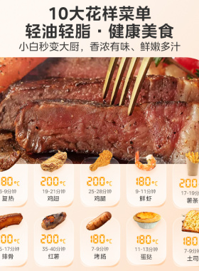 美的空气炸锅家用新款可视免翻面