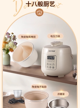韩派电压力锅家用小型2升双胆电饭煲1-3人全自动多功能鸳鸯锅新款