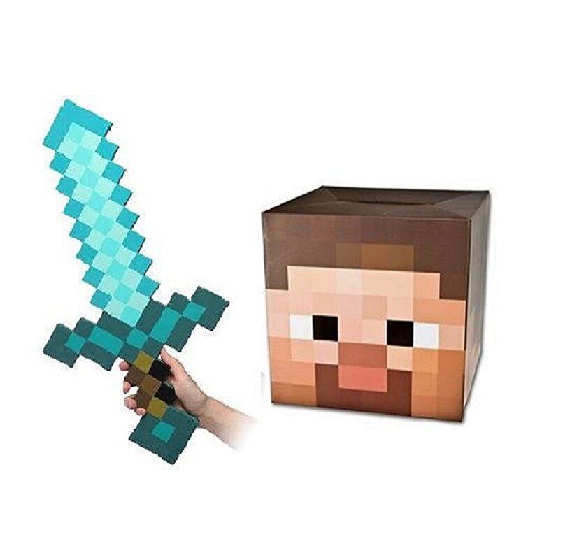 Minecraft我的世界玩具钻石剑镐头套儿童礼物泡沫剑枪武器大全 洞漫二次元 淘优券