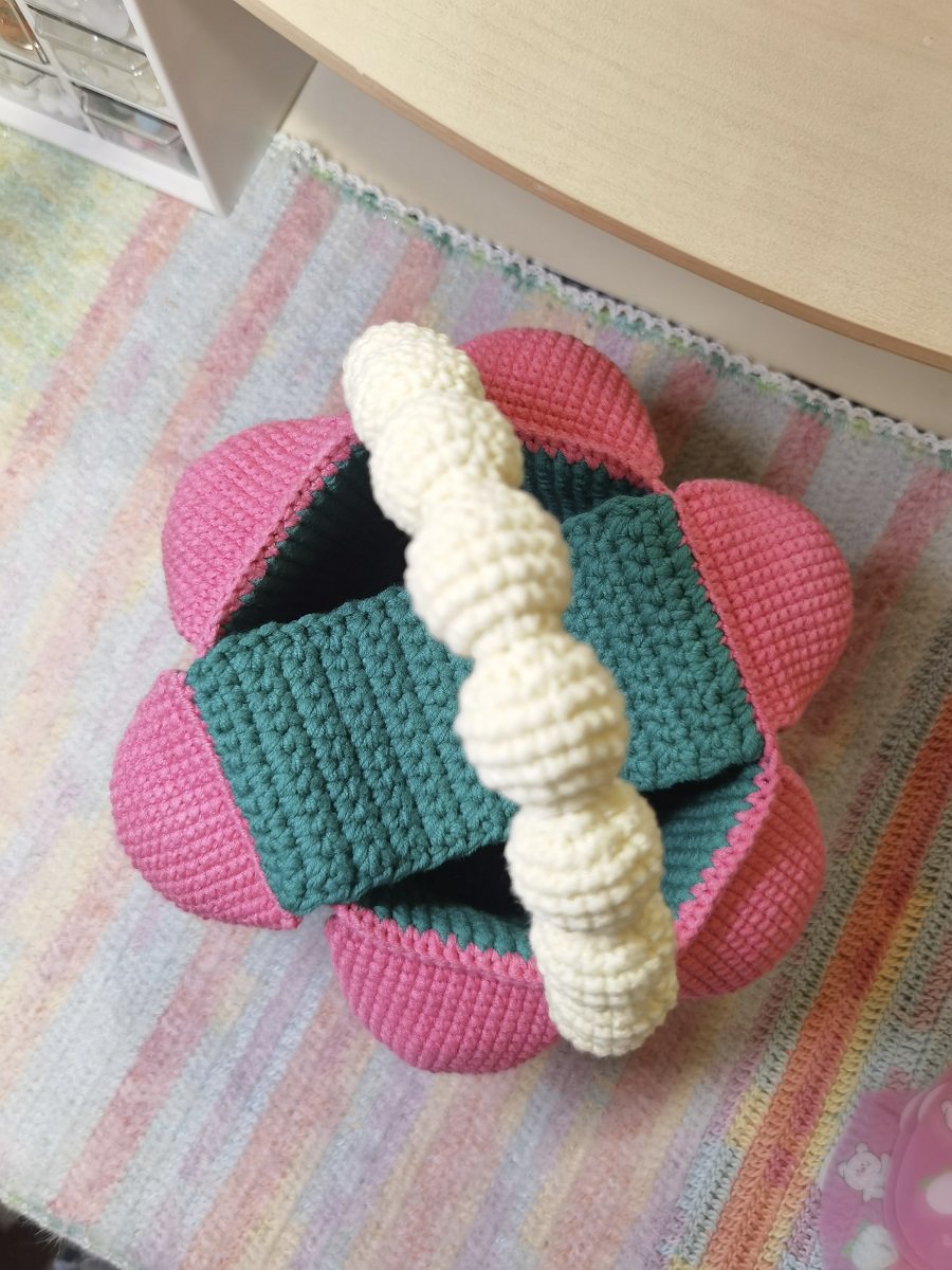 Stuuuly手工diy水桶花朵包编织材料包毛线手提自制成品送女友礼物,淘宝优惠券,粉丝福利购,淘宝优惠卷