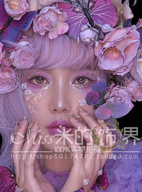 仿真蝴蝶婚纱发饰新娘夸张走秀
