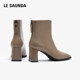 Laersdan 2024 new autumn and winter new shopping mall square toe thick heel high heel zipper fashion women's boots 4T65001