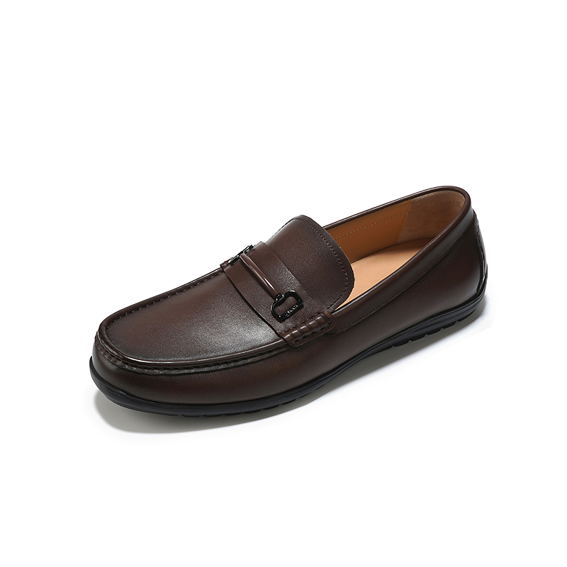 莱尔斯丹乐福豆豆皮鞋商场同款2025秋季新款真皮开车男鞋6MM75801 - 图3