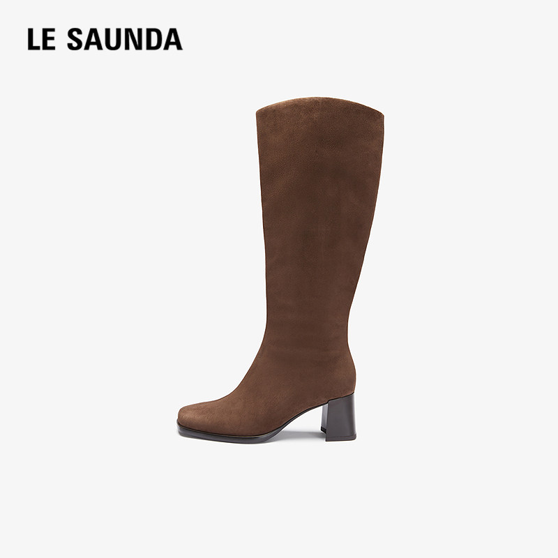 莱尔斯丹柔雾时刻冬新款真皮显瘦骑士及膝长筒靴子女61002,淘宝优惠券,粉丝福利购,淘宝优惠卷