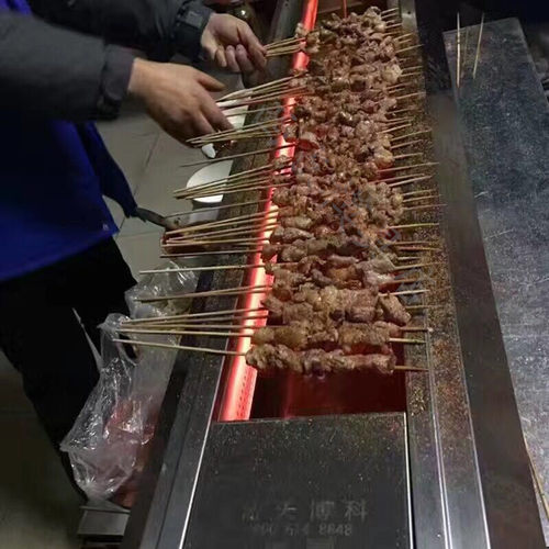 蓝天博科商用烧烤炉燃气煤气液化气无烟烧烤炉商用烤肉串烤面筋 - 图0