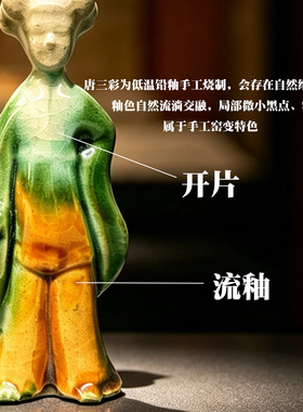 河南洛阳博物馆牵手姐妹俑唐三彩陶瓷冰箱贴磁吸文创纪念品伴手礼
