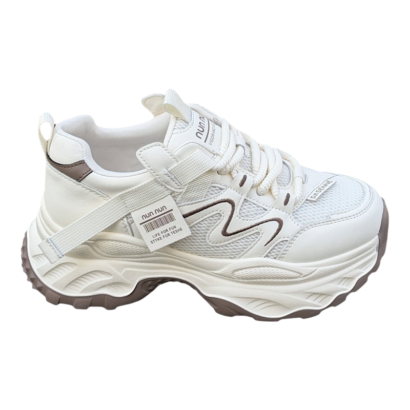 真皮厚底老爹鞋女2026春季新款百搭轻便透气运动休闲鞋显脚小女鞋,淘宝优惠券,粉丝福利购,淘宝优惠卷