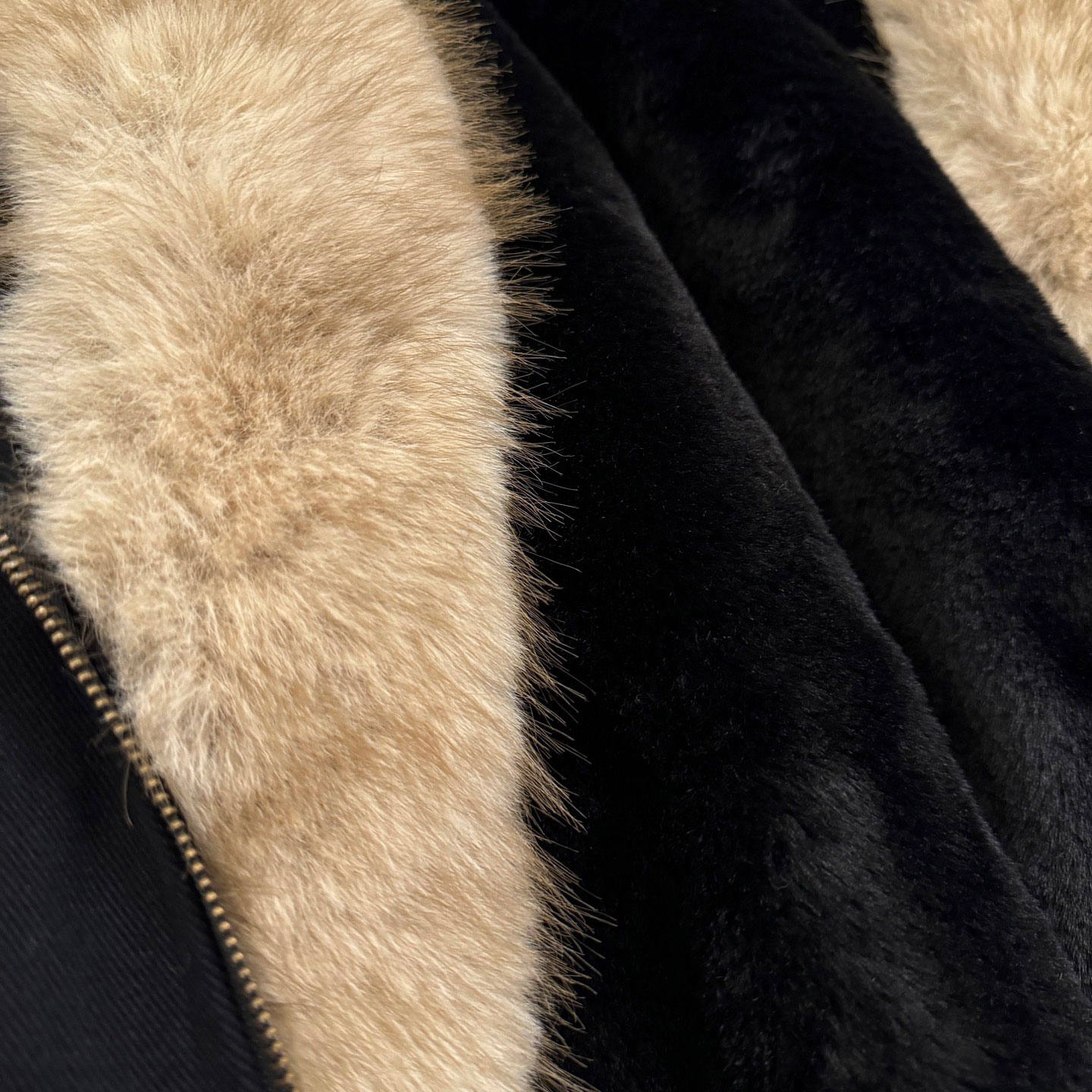 0MB.欧洲站新品南油高端美式派克毛毛大衣加厚工装中长款夹克棉服 - 图3