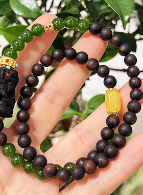 杭州灵隐双圈天然降真香双圈手链