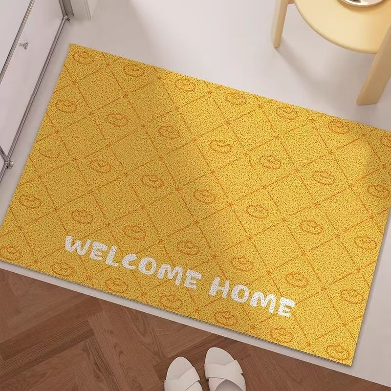 简约元宝入户门地垫玄关黄色丝圈防尘门垫进门地毯防滑耐脏蹭脚垫,淘宝优惠券,粉丝福利购,淘宝优惠卷
