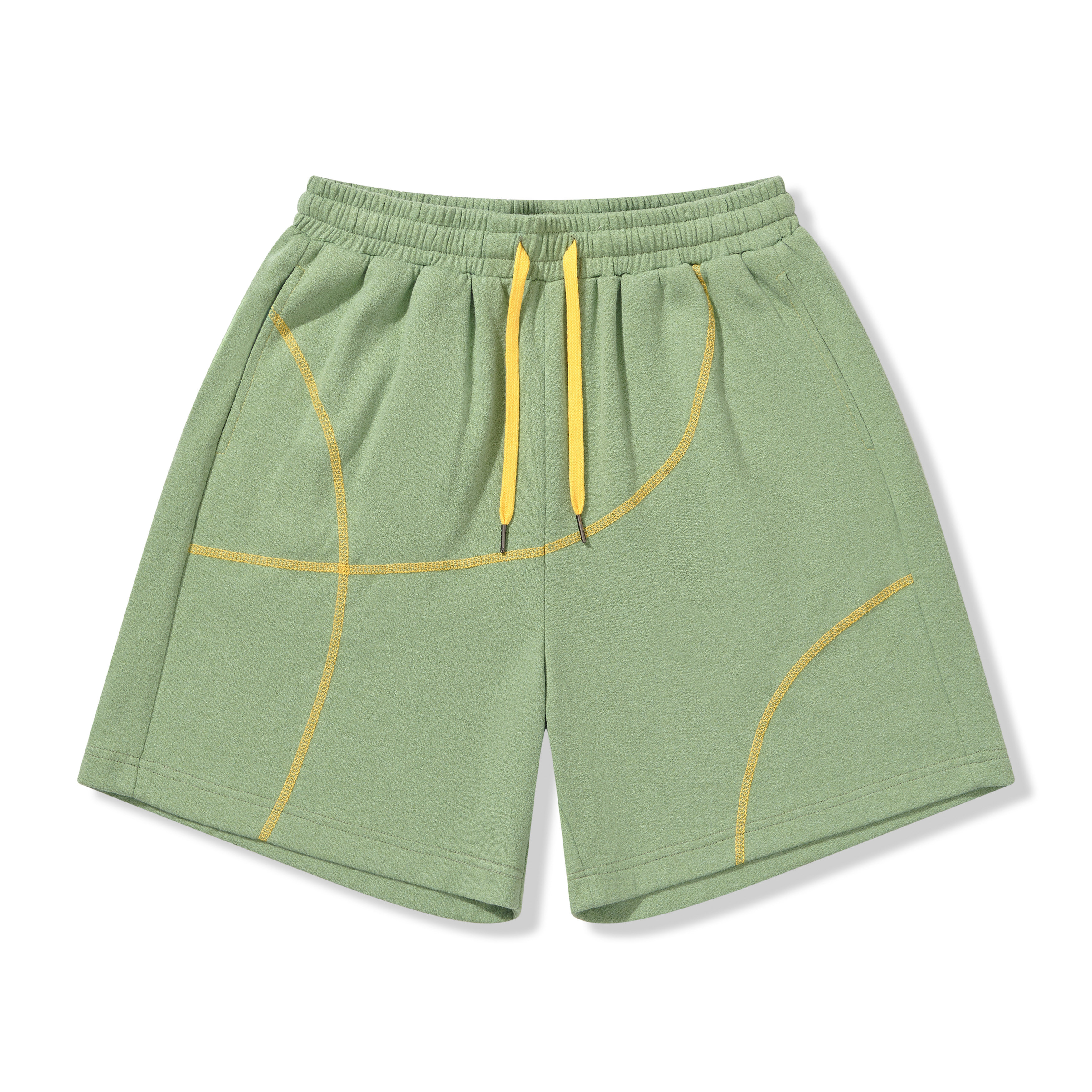 Halcyon 山系棉混纺舒适休闲短裤男复古明线宽松运动卫裤短裤夏季,淘宝优惠券,粉丝福利购,淘宝优惠卷