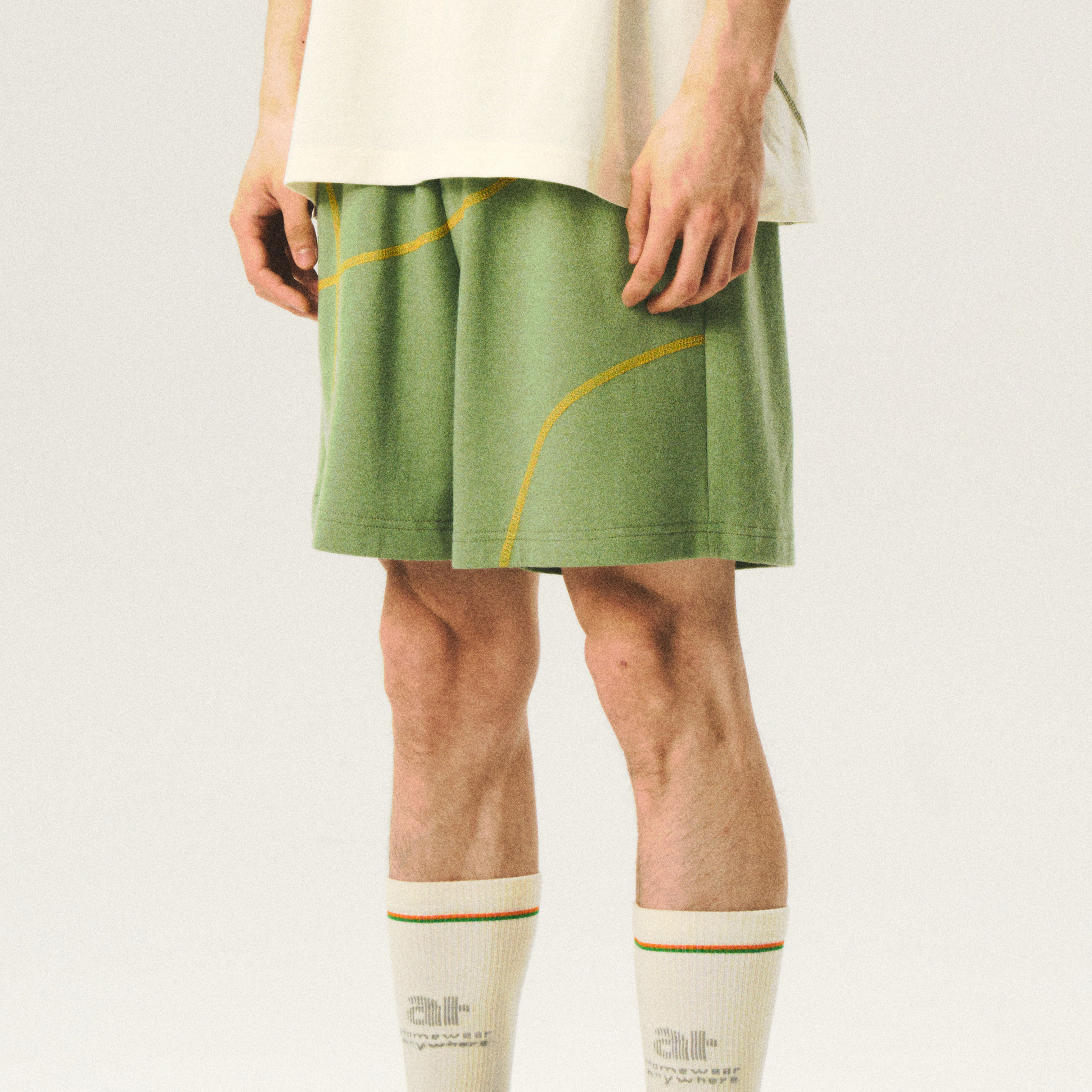 Halcyon 山系棉混纺舒适休闲短裤男复古明线宽松运动卫裤短裤夏季,淘宝优惠券,粉丝福利购,淘宝优惠卷