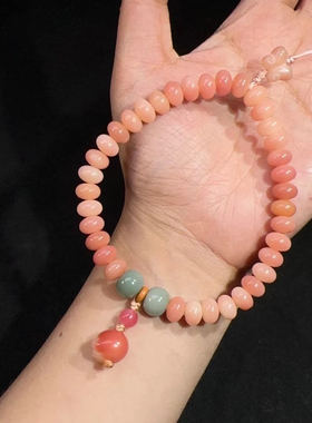 新款粉色菩提手机挂件粉色算盘手持菩提子文玩手串佛珠手链学生