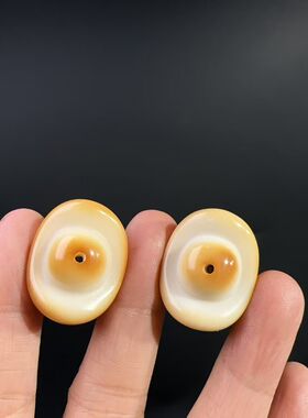 象牙果原果元宝通孔配件炭烤雕刻佛珠文玩手串挂饰吊坠配件配饰