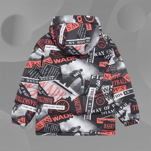 Lining/李宁正品男大童加厚保暖连帽宽松冬季鸭绒运动服YYMS081 - 图0