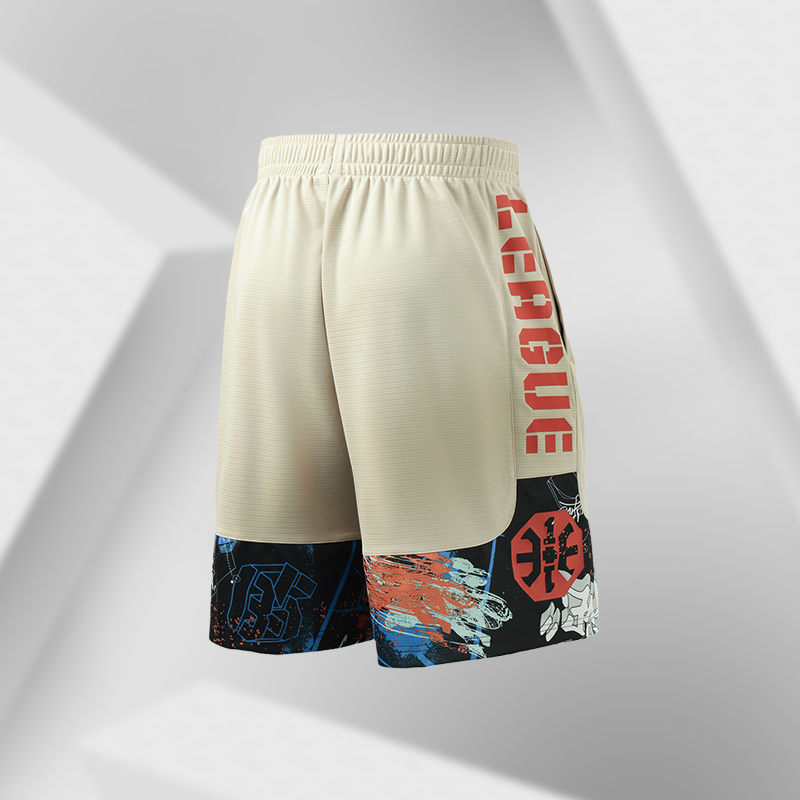 李宁正品夏季新品BADFIVE篮球系列男子宽松短裤比赛裤AAPR207 - 图2