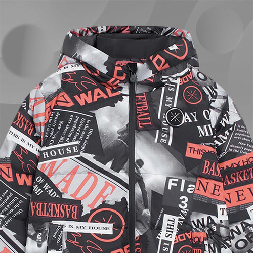 Lining/李宁正品男大童加厚保暖连帽宽松冬季鸭绒运动服YYMS081 - 图1