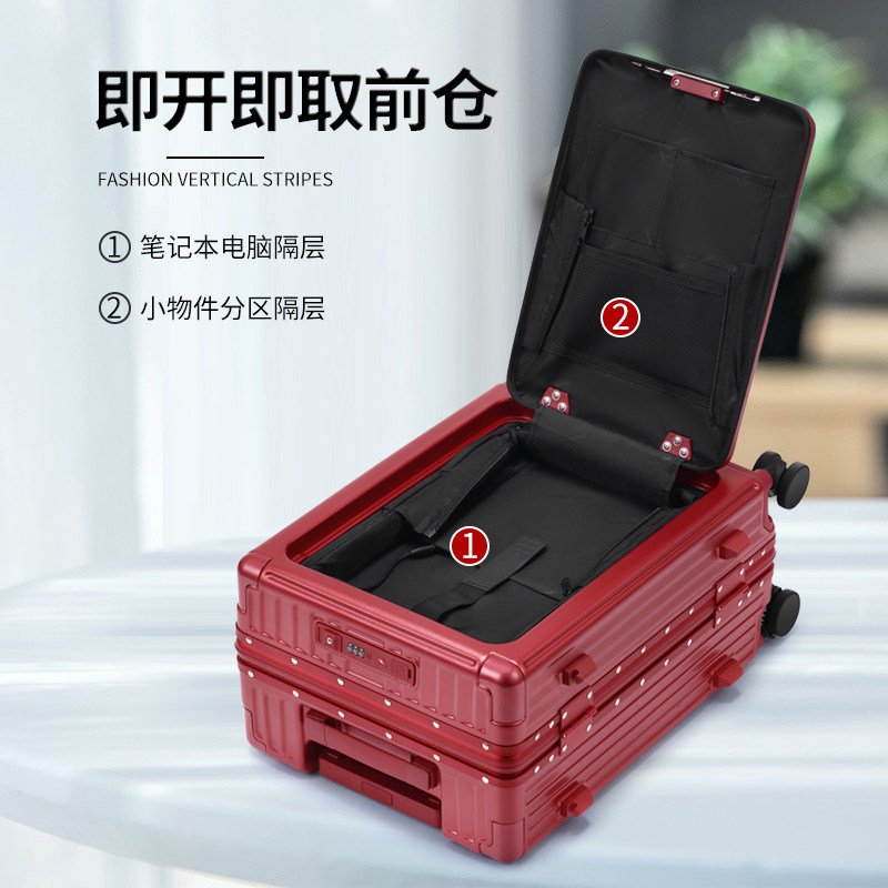 金登仕红色结婚陪嫁新娘女皮箱子 金登仕箱包旅行箱