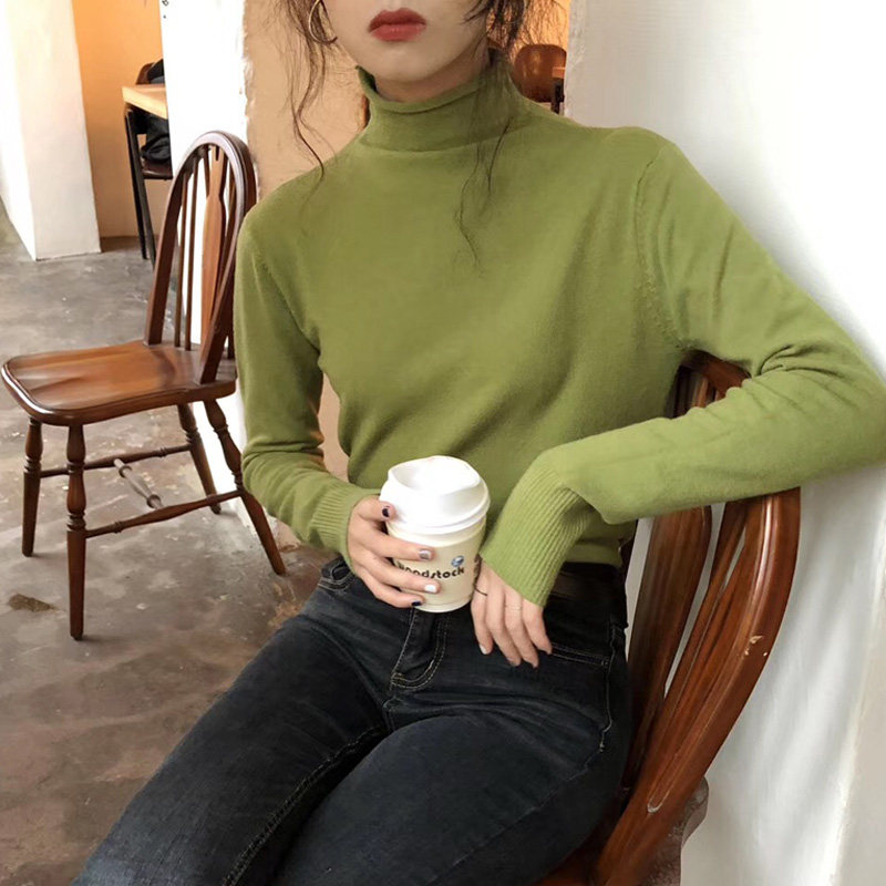 百思朵牛油果绿女毛衣抹茶绿针织衫 百思朵毛衣