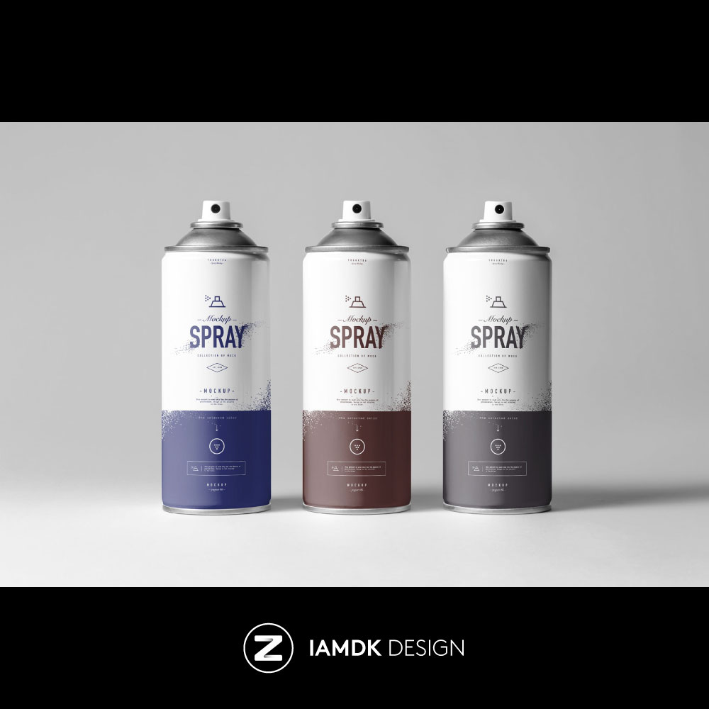 Spray Can Mockup 8款药剂喷雾瓶外观设计样机模板集 M2020072602 - 图0