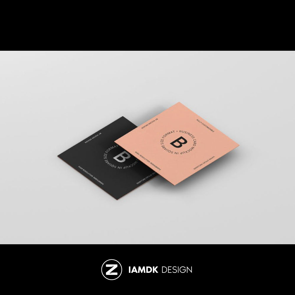 Square Business Card Mockup 方形商务名片样机模板 M2020040808 - 图2