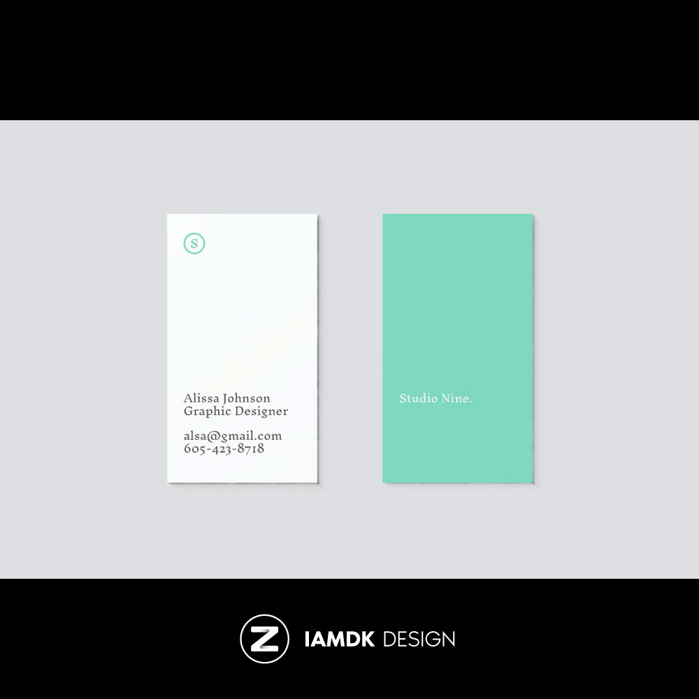 Business Card Mockup 竖版商务名片设计PSD样机模板 M2020042109 - 图0