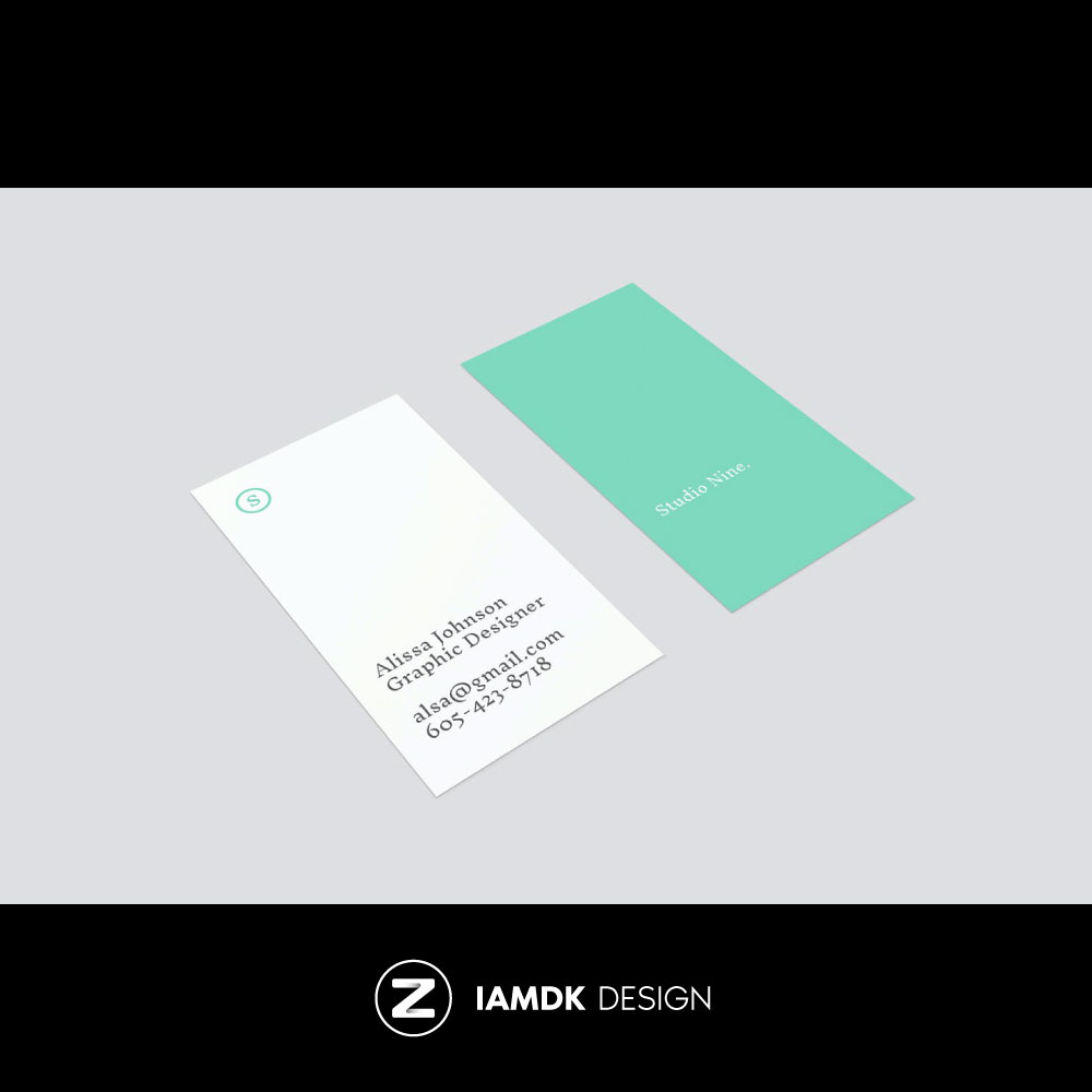 Business Card Mockup 竖版商务名片设计PSD样机模板 M2020042109 - 图3