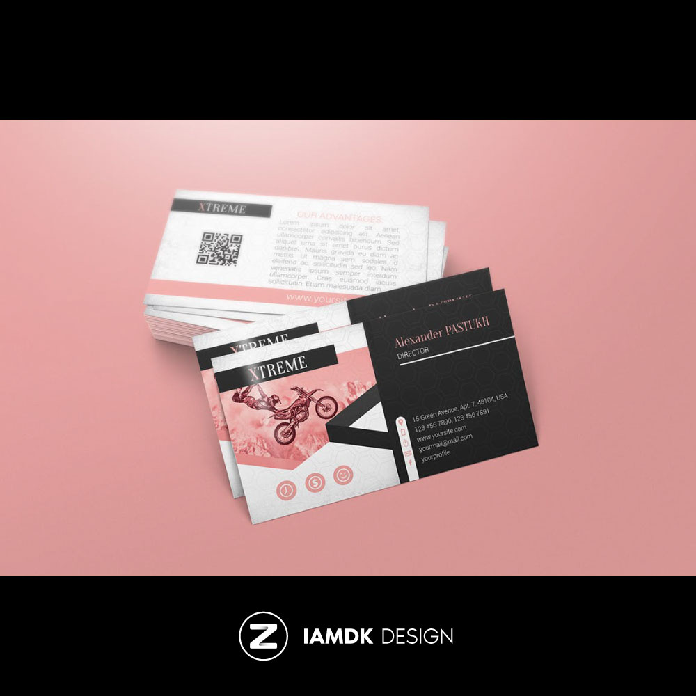 Business Card Mockups 竖版商务名片设计样机模板 M2020041302 - 图0