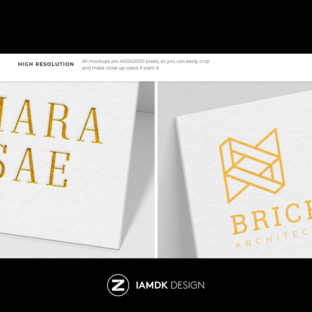 Logo Paper Mockups Pack 10款徽标标志LOGO样机模板 M2020062402 - 图2