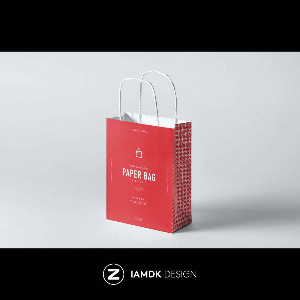 Paper Bag Mockup 8款商城购物纸质手提袋样机模板集 M2020071202 - 图0